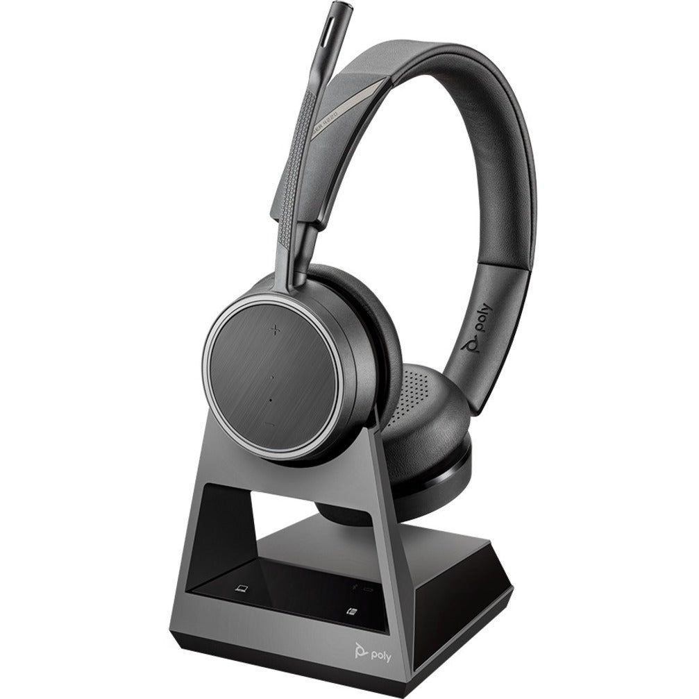 Plantronics 214592-01 Voyager 4220 Office, 2-Way Base, USB-C Headset, Wireless Bluetooth Stereo, Noise Cancelling