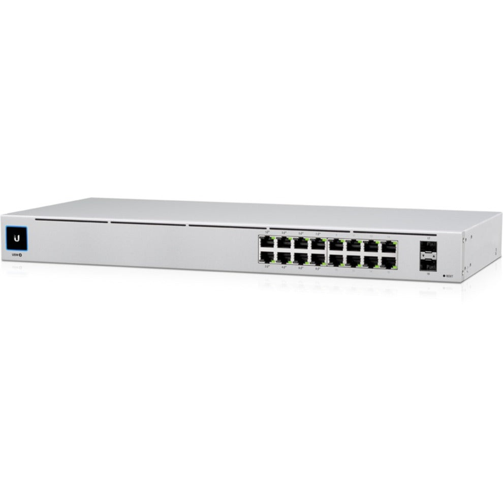 Ubiquiti USW-16-POE UniFi 16-Port PoE Switch, Gigabit Ethernet, Rack-mountable