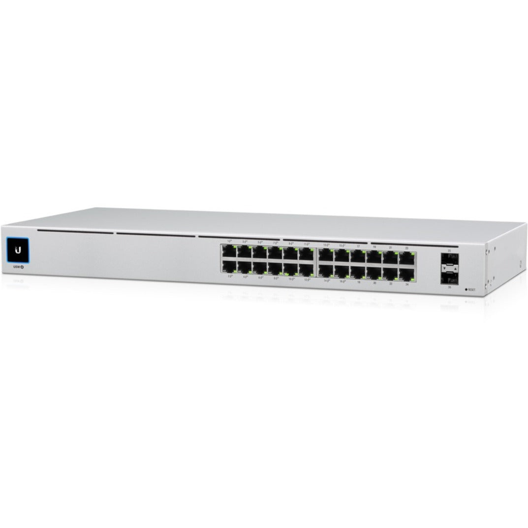 Ubiquiti USW-24-POE Ethernet Switch, 24-Port Gigabit PoE+ Network Switch with 2 Uplink Ports