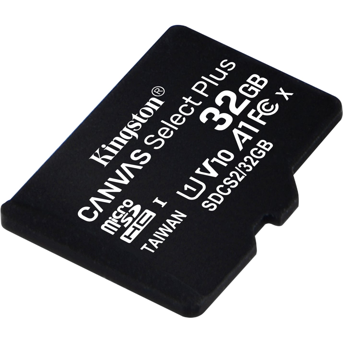 Kingston SDCS2/32GBSP Canvas Select Plus microSD Card With Android A1 Performance Class, 32GB Storage Capacity, 100 MB/s Read Speed, Class 10/UHS-I (U1)