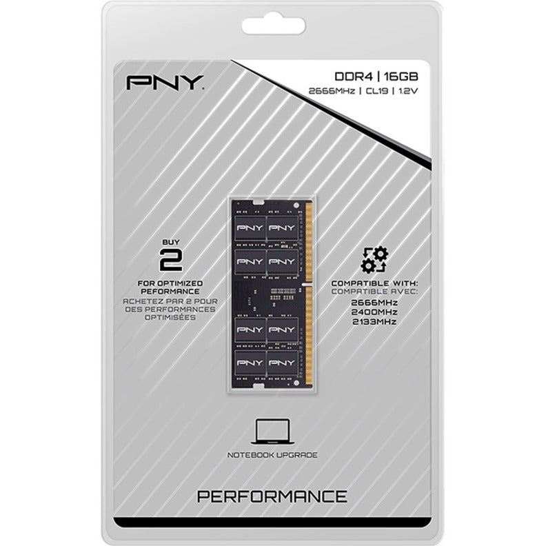PNY MN16GSD42666 Performance 16GB DDR4 SDRAM Memory Module, Lifetime Warranty