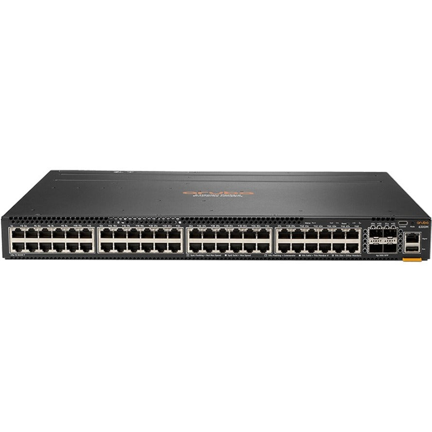 Aruba JL663A 6300M 48-port 1GbE and 4-port SFP56 Switch, Lifetime Warranty, Rack-mountable