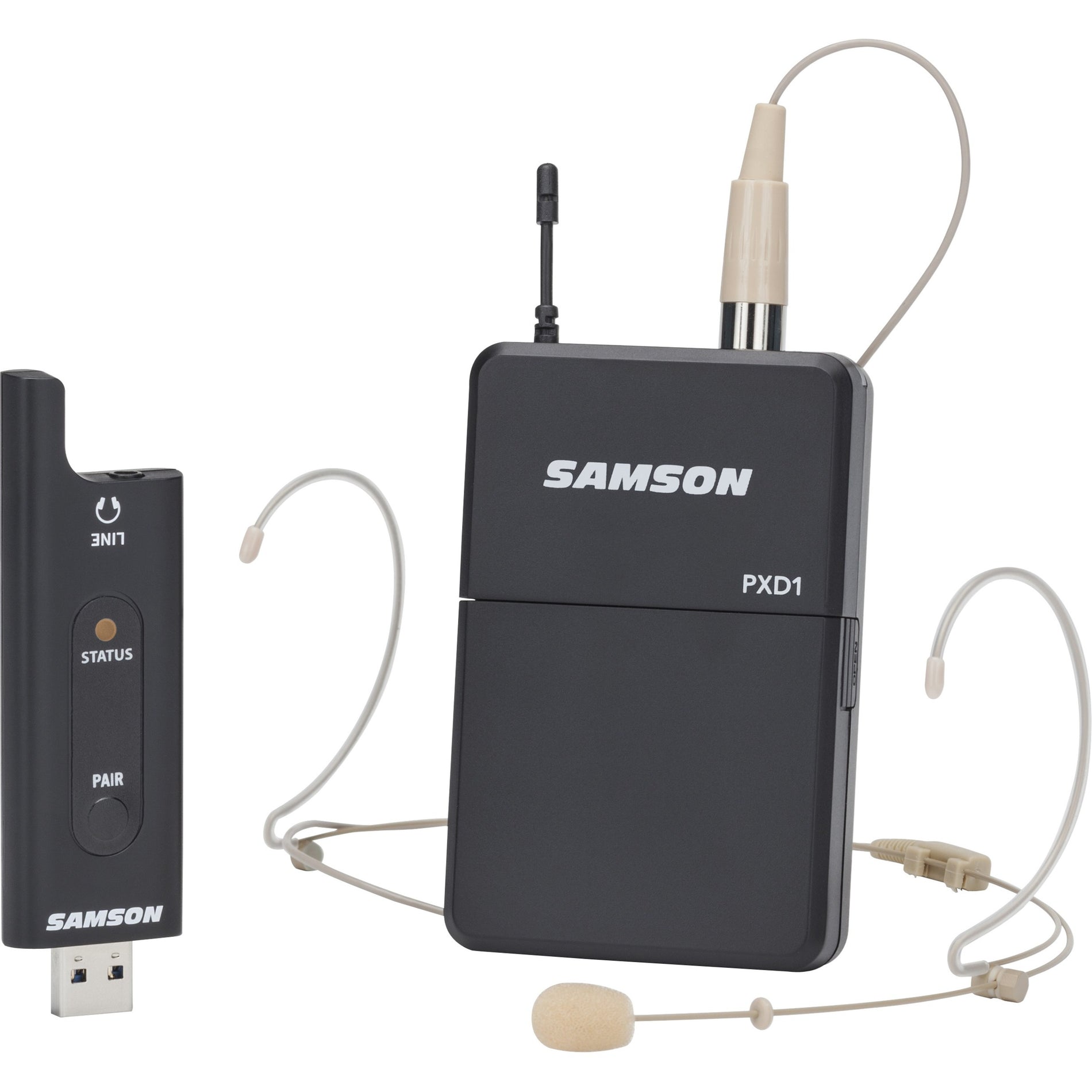 Samson SWXPD2BDE5 XPD2 Headset - USB Digital Wireless System, 100 ft Operating Range, 20 Hz - 16 kHz Frequency Response, 85 dB Signal to Noise Ratio