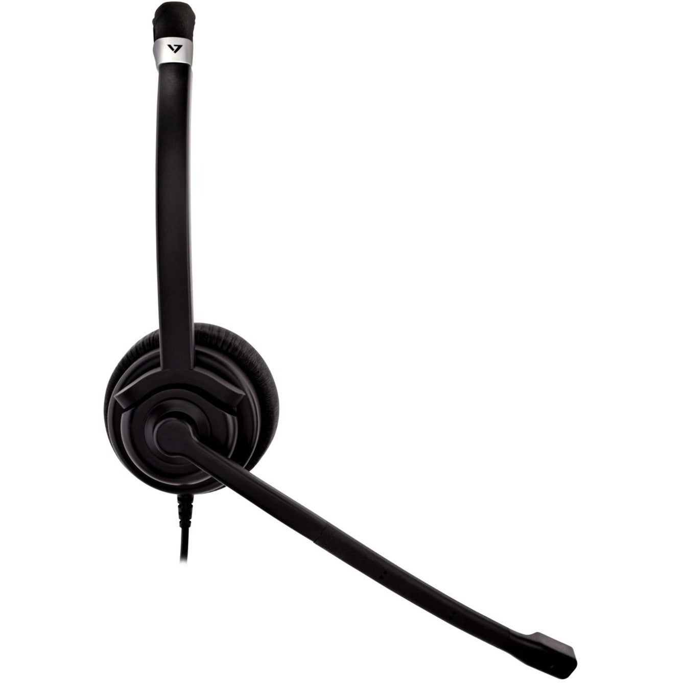 V7 HU411 Deluxe USB Mono Headset with Boom Mic, Over-the-head, Noise Cancelling, 2 Year Warranty