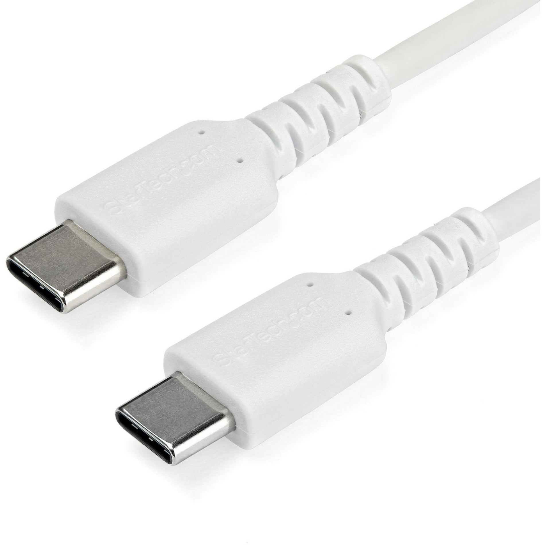 StarTech.com RUSB2CC2MW 2 m (6.6 ft) USB C Cable - High Quality USB 2.0 Type C Cable, White - Durable USB Charging Cable