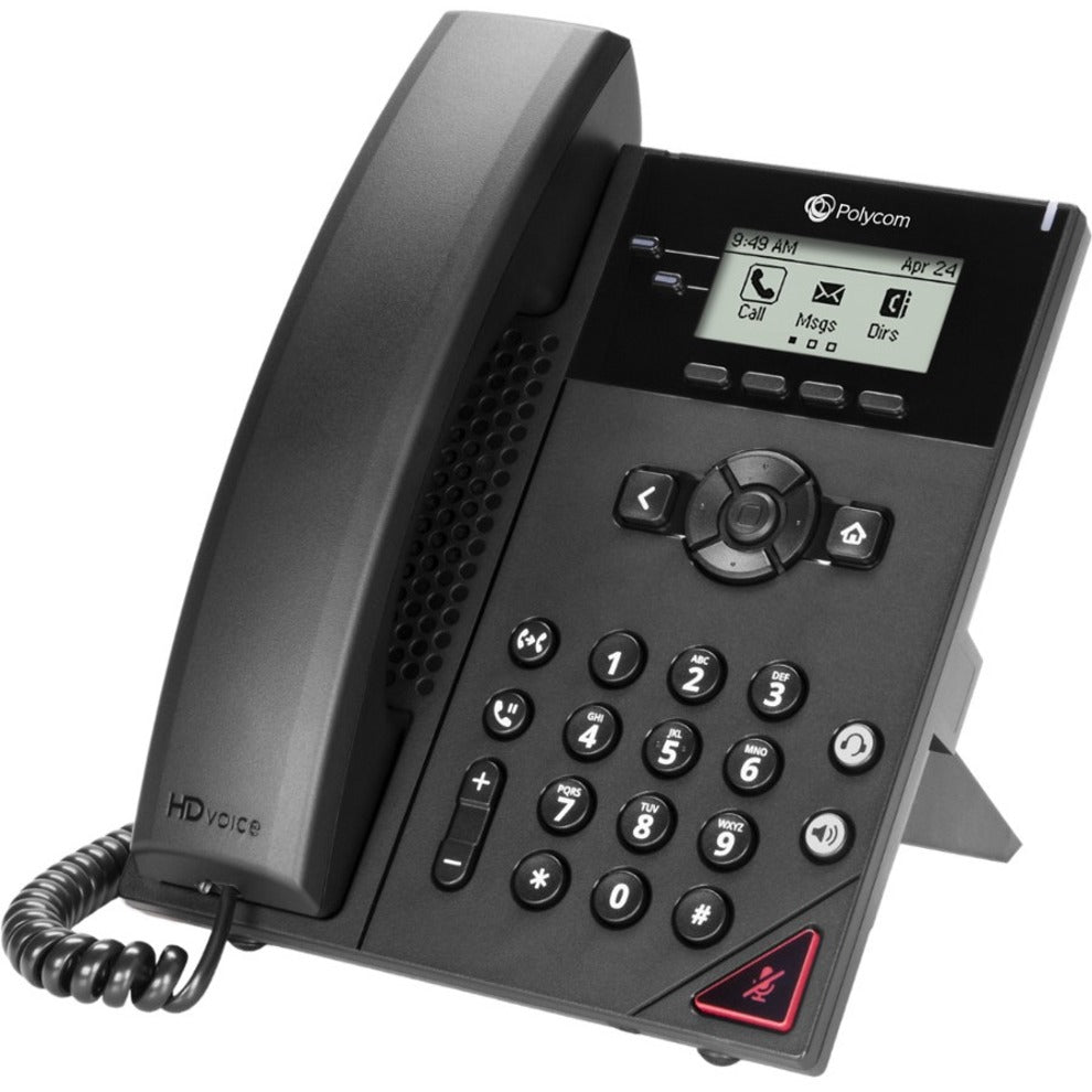 Poly 2200-48810-001 VVX 150 IP Phone, 2-line Desktop Business IP Phone with Dual Ethernet Ports