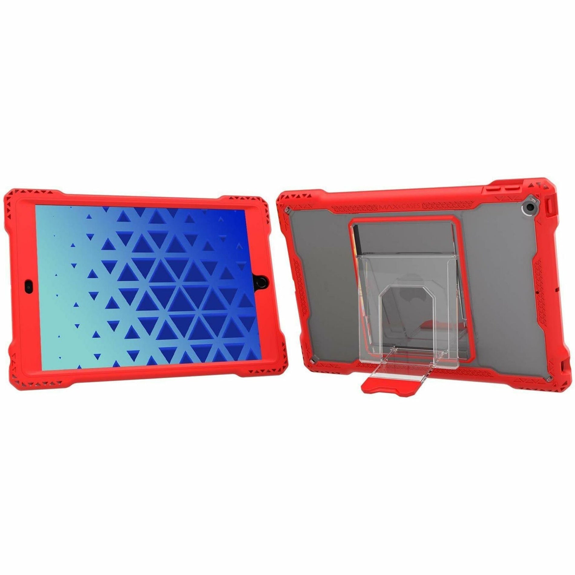 MAXCases AP-SXX-IP7-19-RED Shield Extreme-X for iPad 7 10.2" (Red), Rugged, Shock Absorbing, Scratch Resistant, Impact Resistant, Anti-slip