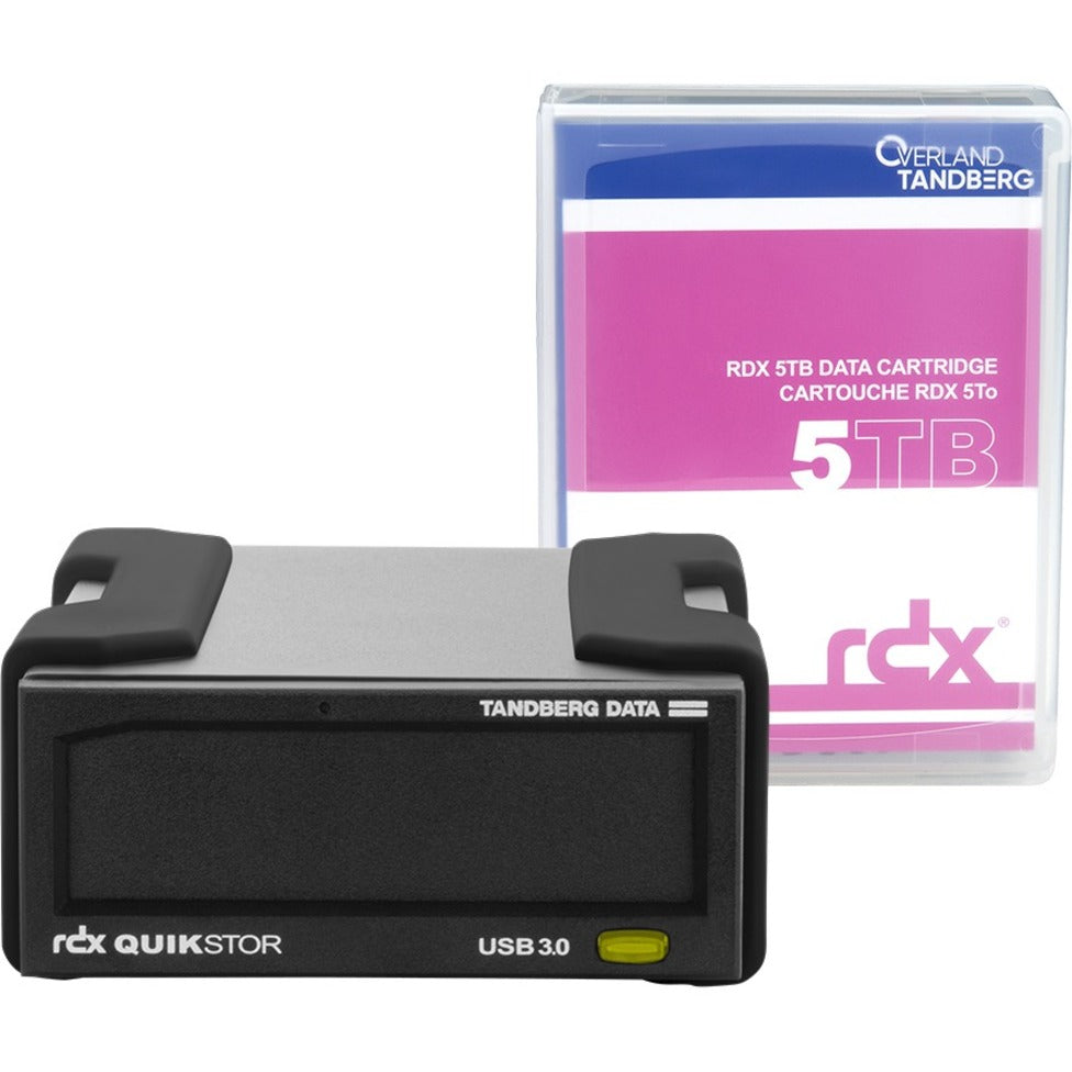 Overland-Tandberg 8882-RDX RDX QuikStor External Drive, 5TB Black USB3