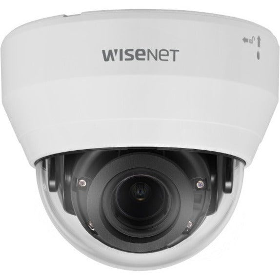 Wisenet LND-6072R 2MP IR Dome Camera, Indoor, 30fps, Vari-Focal Lens, 3.1x Zoom, Double Codec, 120dB WDR, SD Card, PoE, White