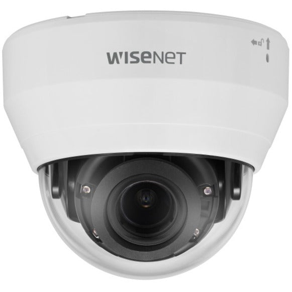 Wisenet LND-6022R 2MP IR Dome Camera, Indoor, 30fps, 4mm Fixed Lens, H.264/MJPEG, 120dB WDR, SD Card, PoE, White