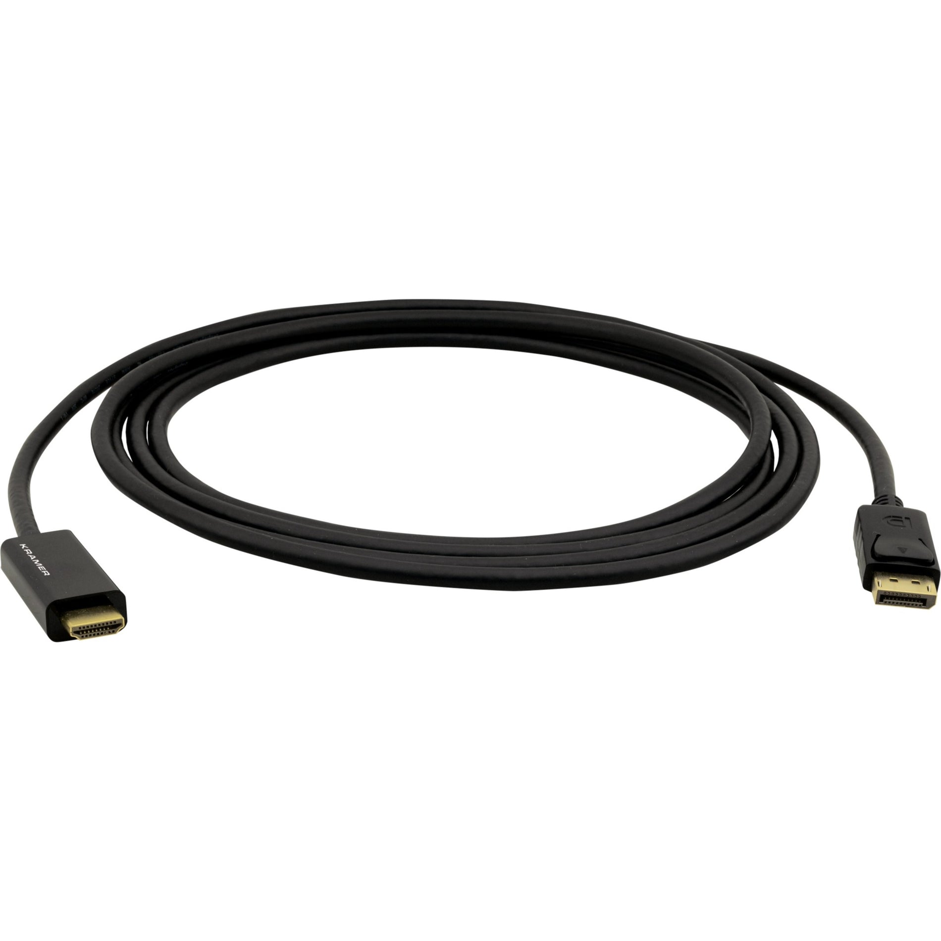 Kramer C-DPM/HM/UHD-10 DisplayPort (M) to HDMI (M) 4K Active Cable, 10 ft Plug & Play