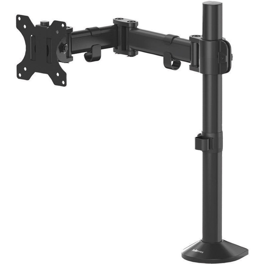 Fellowes 8502501 Reflex Single Monitor Arm, Desk Mount, 24 lb Maximum Load Capacity