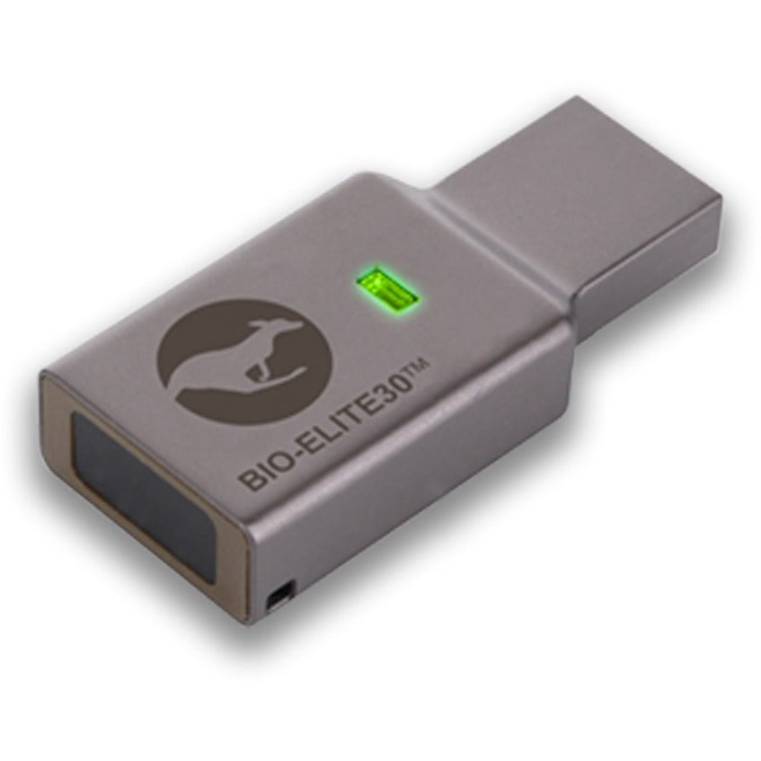 Kanguru KDBE30-16G Defender Bio-Elite30 Fingerprint Encrypted USB Flash Drive 16GB, TAA Compliant, 3 Year Warranty