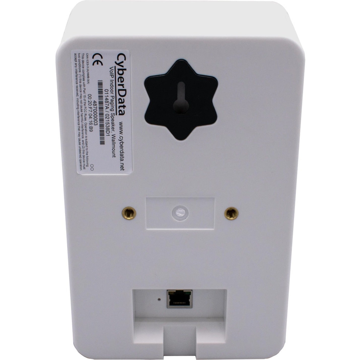 CyberData 011487 Multicast Wall Mount Speaker, White - 2 Year Warranty, RoHS Certified, 98 dB Sensitivity