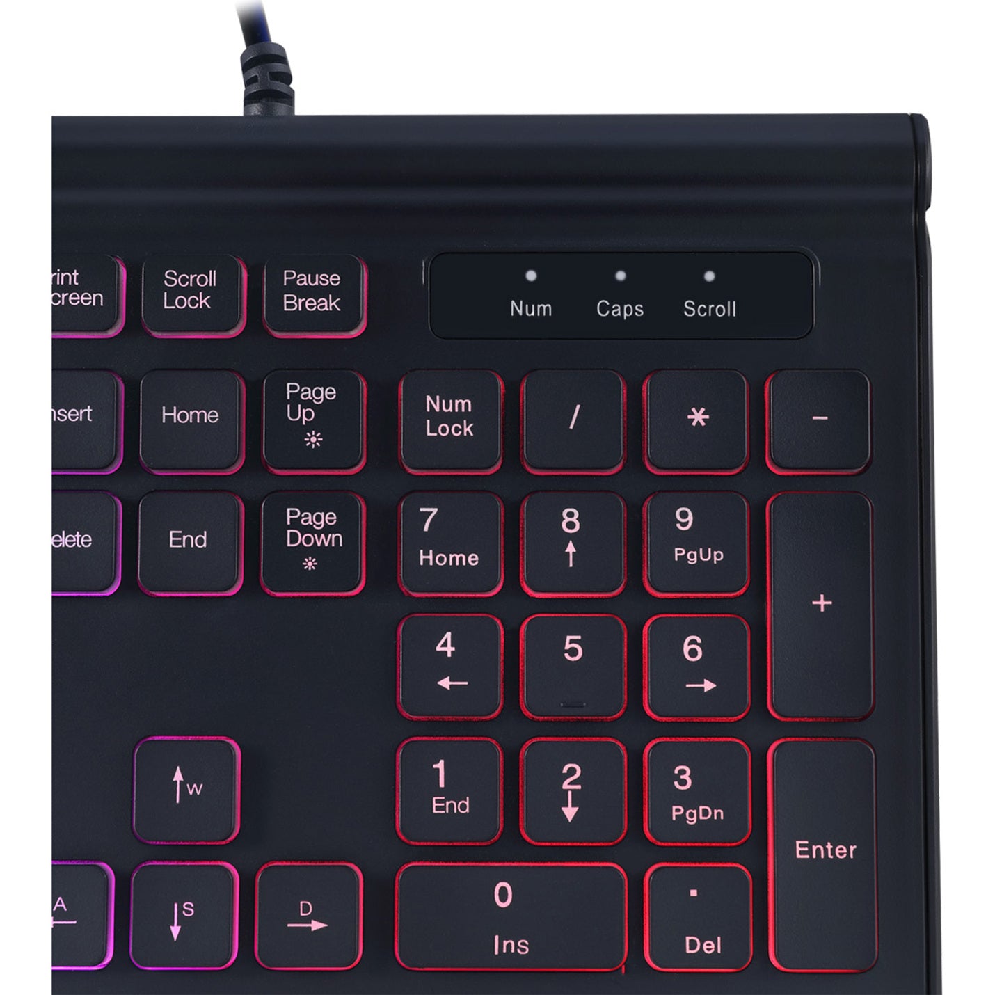 Adesso AKB-137CB EasyTouch 137CB Illuminated Gaming Keyboard & Mouse Combo, Slimline