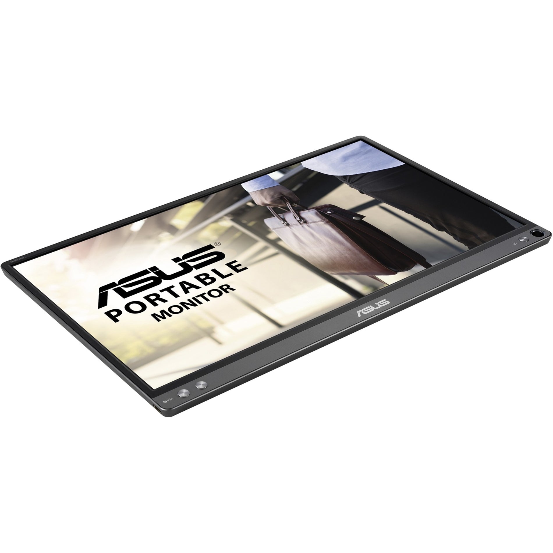 Asus MB16ACE ZenScreen 15.6" Full HD LCD Monitor, Portable USB Type-C, Dark Gray
