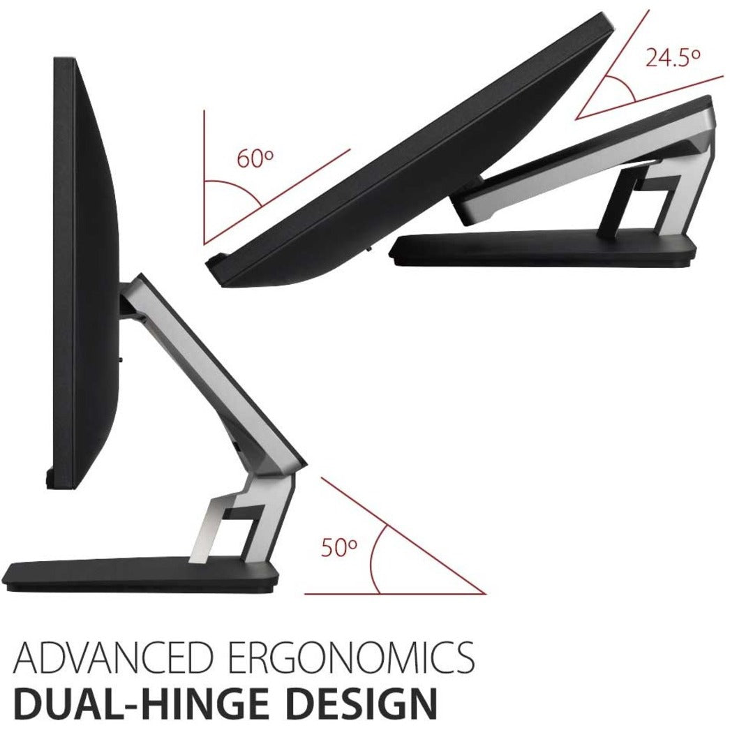 ViewSonic TD2455 24" Touch Display, Advanced Ergonomic Stand, 1920x1080 Resolution, 10-point Touch
