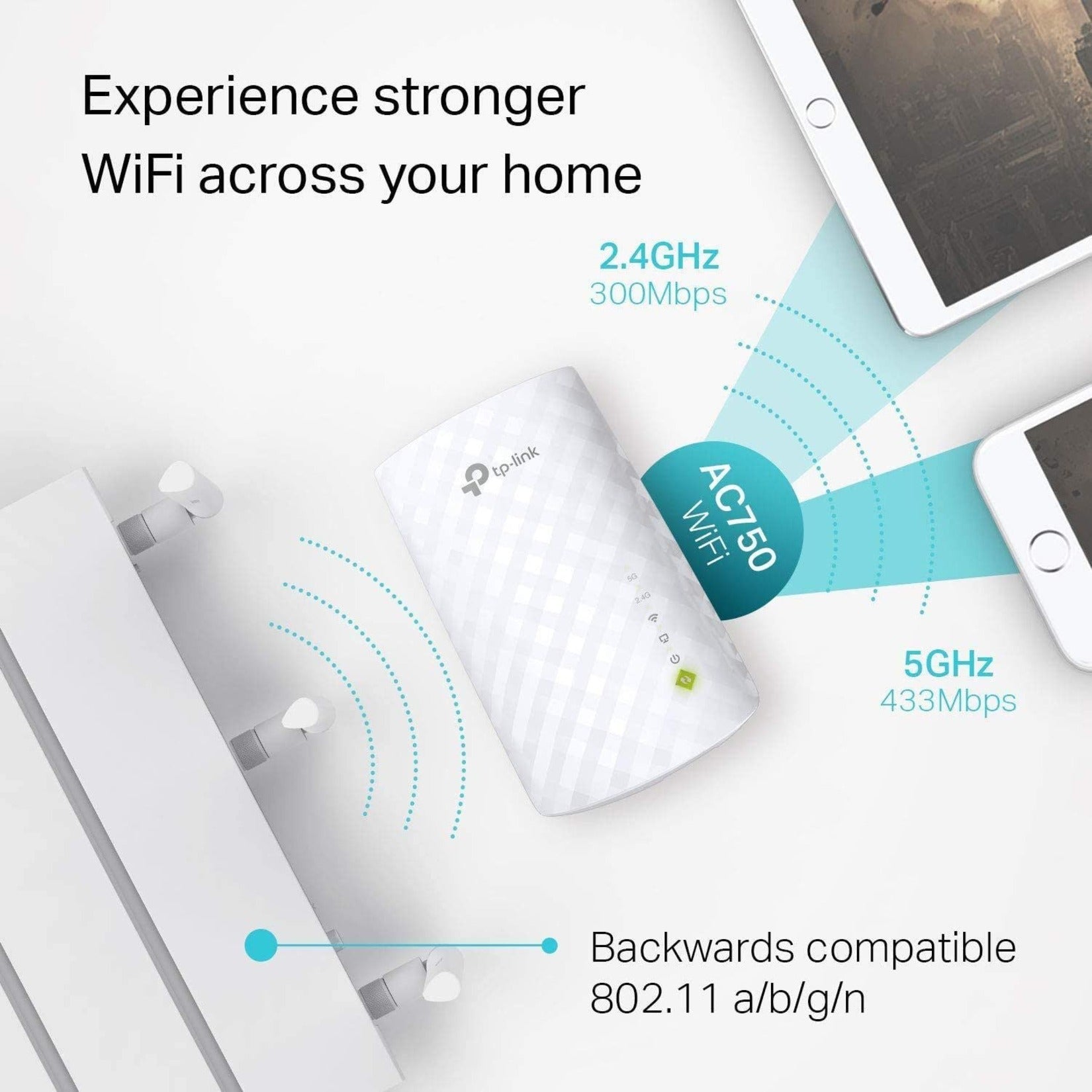 TP-Link RE220 AC750 Dual Band Wi-Fi Range Extender, Extends