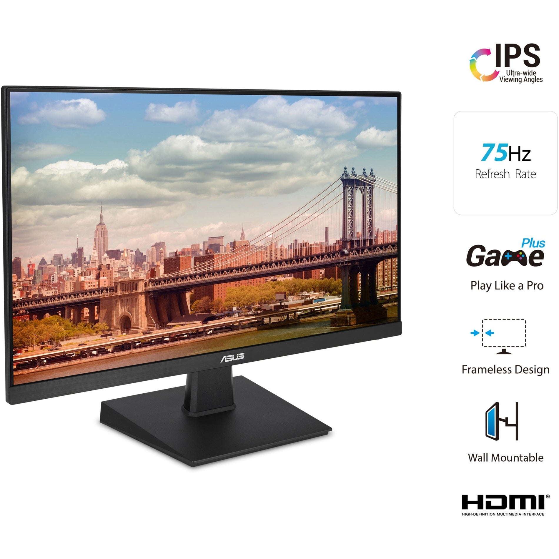Asus VA27EHE Gaming LCD Monitor 27" Full HD, Adaptive Sync, 75Hz Refresh Rate