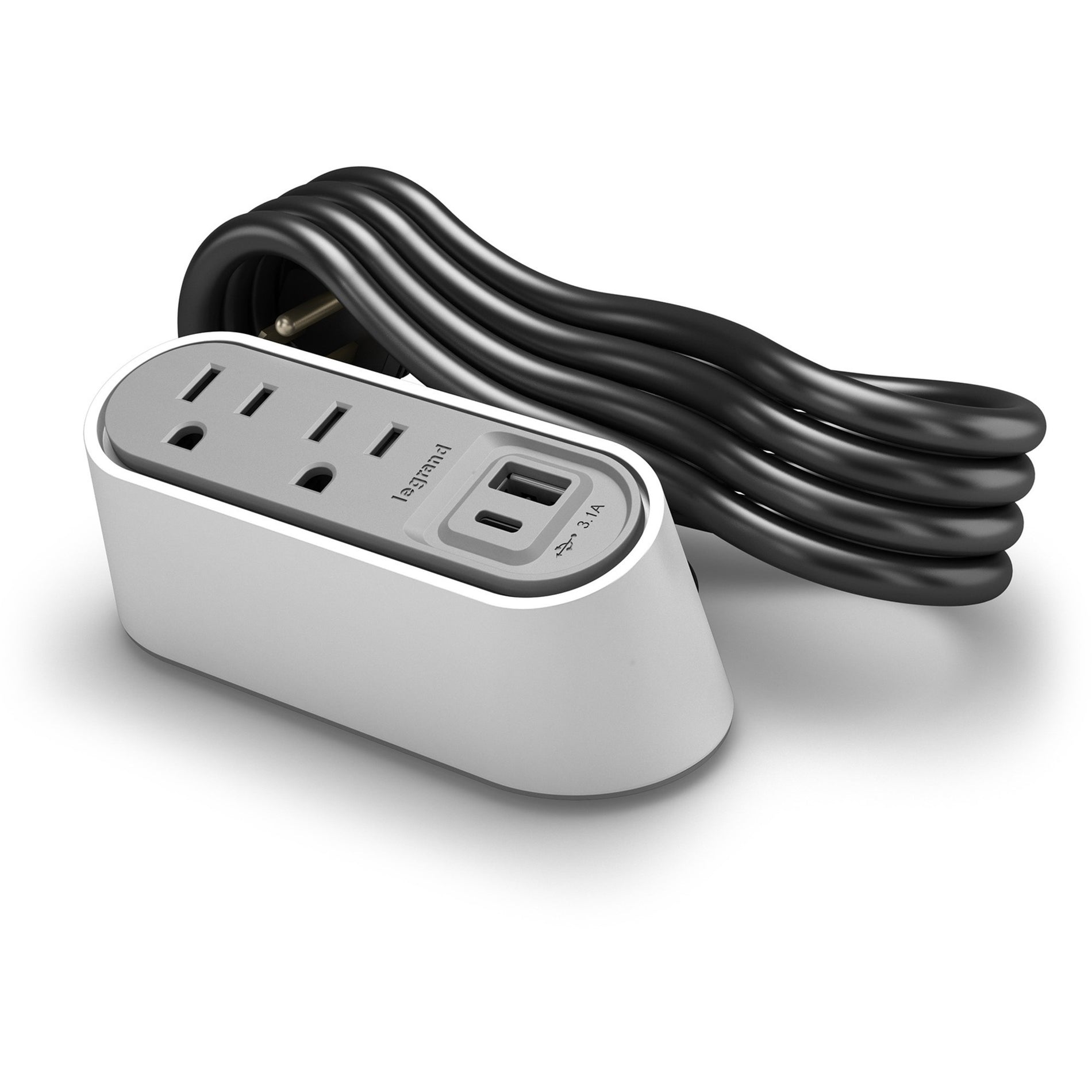 Chief WSPC220CWH Desktop Power Center, 2 AC Power Outlets, 2 USB Ports, White