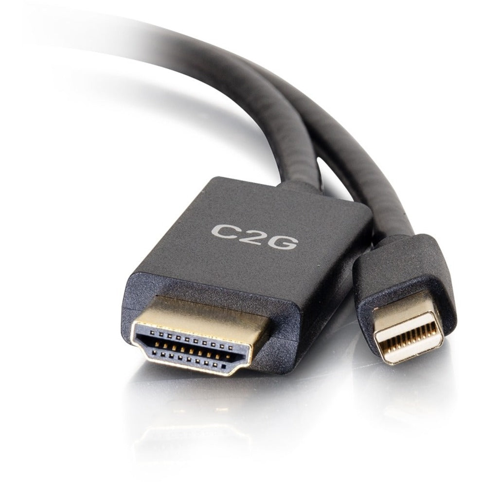 C2G 54436 6ft Mini DisplayPort to HDMI Cable - 4K mDP Male to HDMI Male, Plug & Play