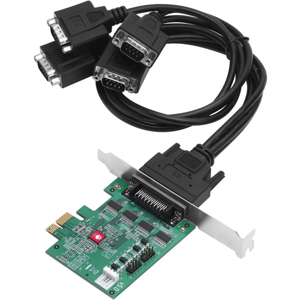 SIIG JJ-E40011-S5 DP CyberSerial 4S PCIe Board, 4xRS-232 Serial Ports
