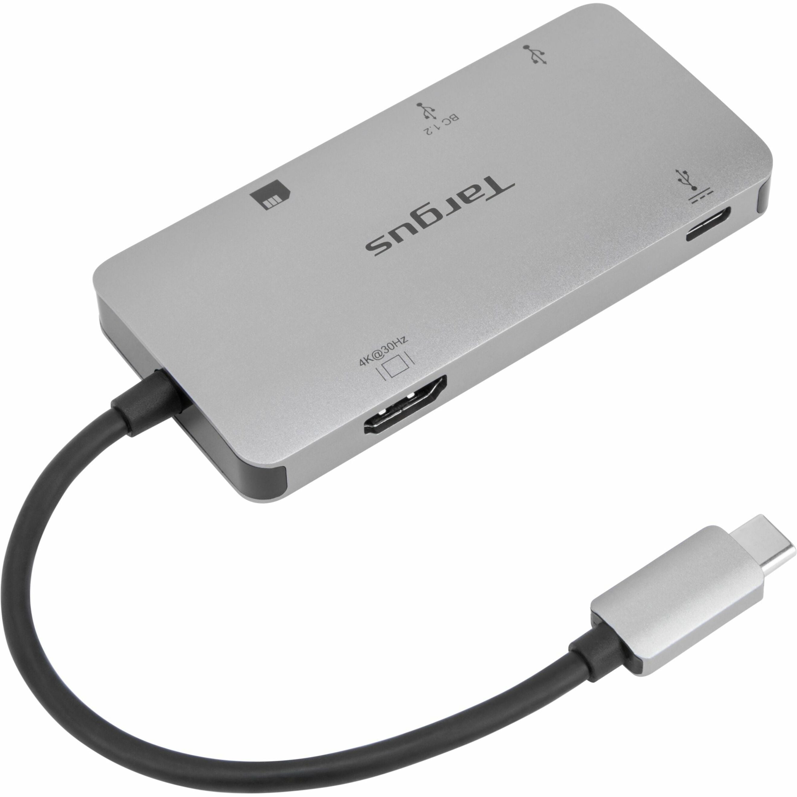 Targus ACA953USZ USB-C Single 4K HDMI Video Multi-port Adapter with Card Reader, 100W Pass-thru
