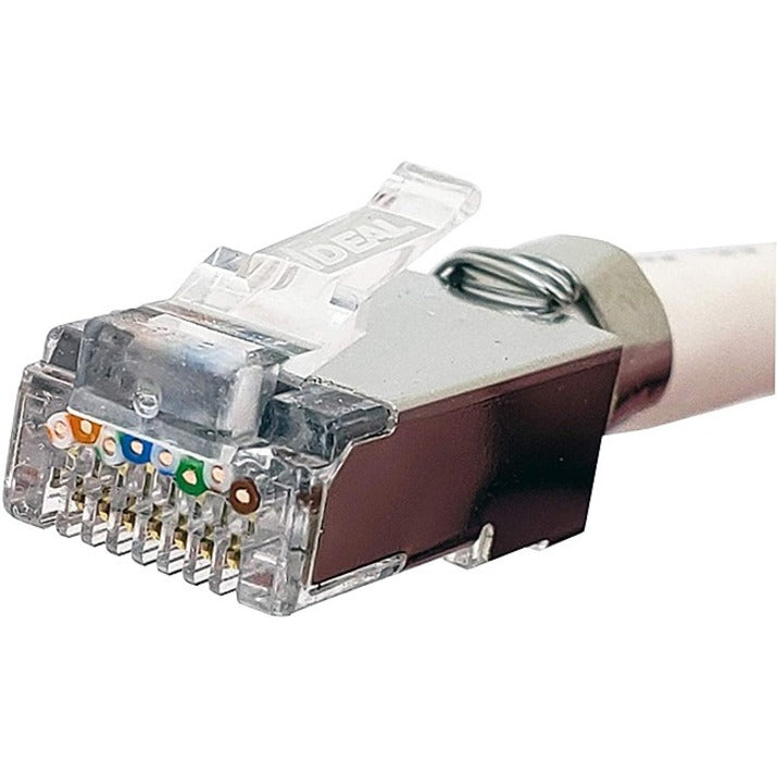 IDEAL 85-369 Cat 6A/6/5e Shielded Feed-Thru Network Connector, Insulated, 50-Pack