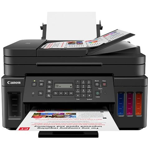 Canon 3114C002 PIXMA G7020 Wireless MegaTank All-In-One Printer, Color-Copier/Fax/Scanner, Automatic Duplex Print, 5000 Pages, 350 sheets Input, 1200 dpi Optical Scan, Color Fax, Wireless LAN, Apple AirPrint, Mopria, Canon PRINT Business, PictBridge