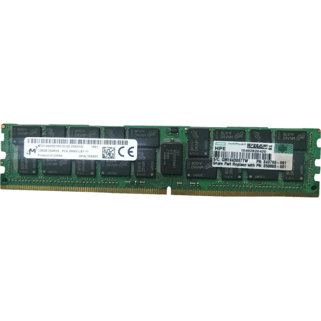 HPE 850883-001 128GB DDR4 SDRAM Memory Module, High Performance RAM for Servers