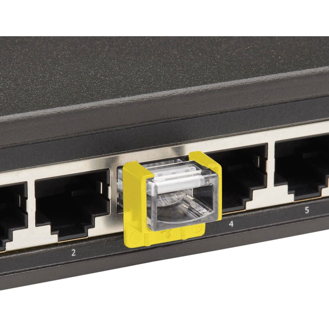 Tripp Lite N2LPLUG-010-YW Universal RJ45 Locking Inserts, Yellow, 10 Pack - Easy-to-Install Networking Solution