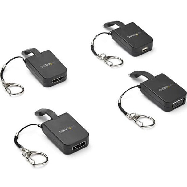 StarTech.com CDP2MDPFC Portable USB-C to Mini DisplayPort Adapter - Quick-Connect Keychain, 4K, Plug and Play