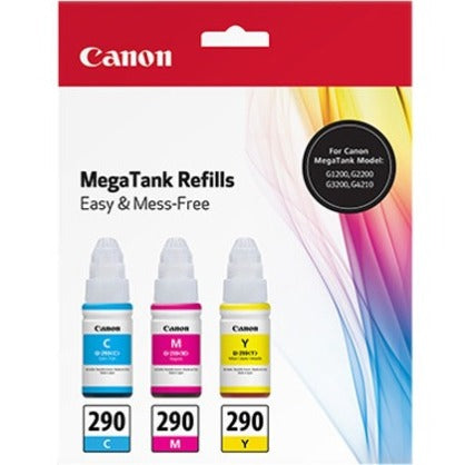 Canon 1596C005 GI-290 CMY Ink Bottle Value Pack, Magenta, Cyan, Yellow