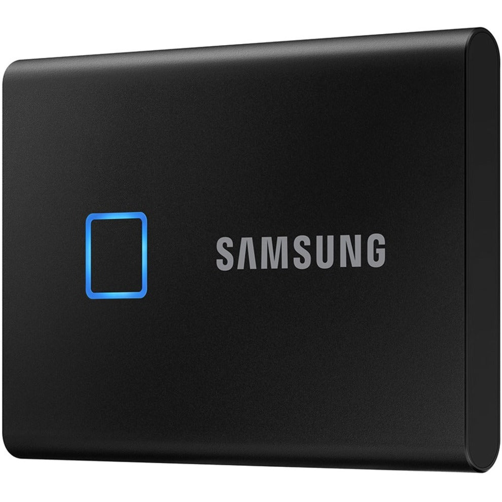 Samsung MU-PC2T0K/WW Portable SSD T7 Touch USB 3.2 2TB (Black), Fingerprint Recognition, 3-Year Warranty
