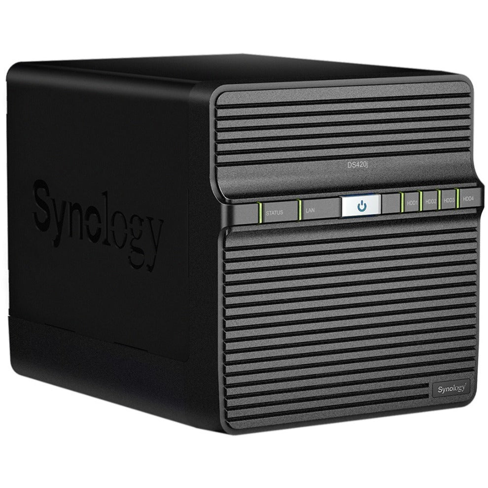 Synology DS420J DiskStation DS420j SAN/NAS Storage System, Quad-core, 1GB RAM, 64TB Capacity, RAID Supported, 4-Bay