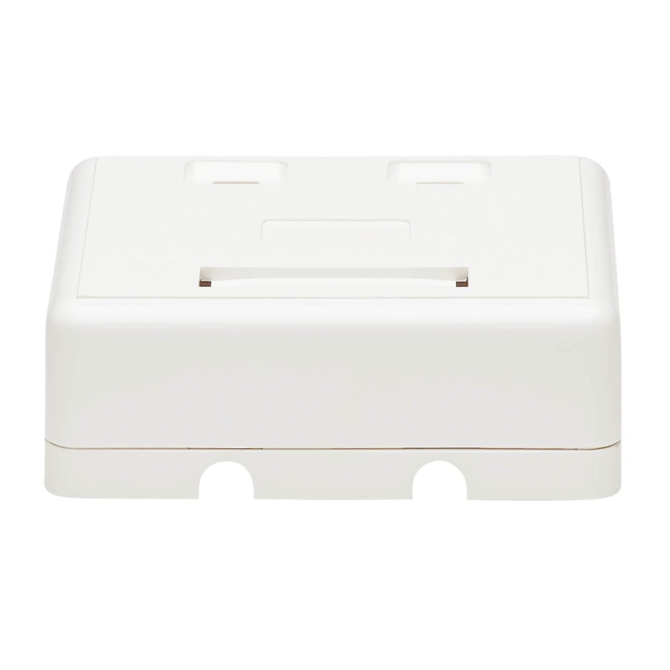 Tripp Lite N082-002-WH Surface-Mount Box for Keystone Jacks - 2 Ports, White, TAA Compliant