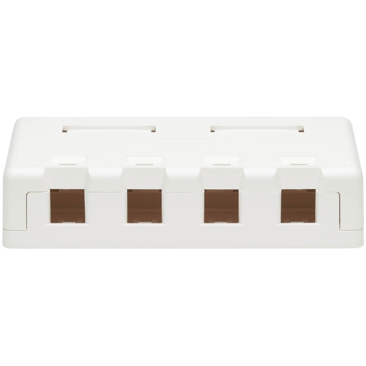 Tripp Lite N082-004-WH Surface-Mount Box for Keystone Jacks - 4 Ports, White, TAA Compliant