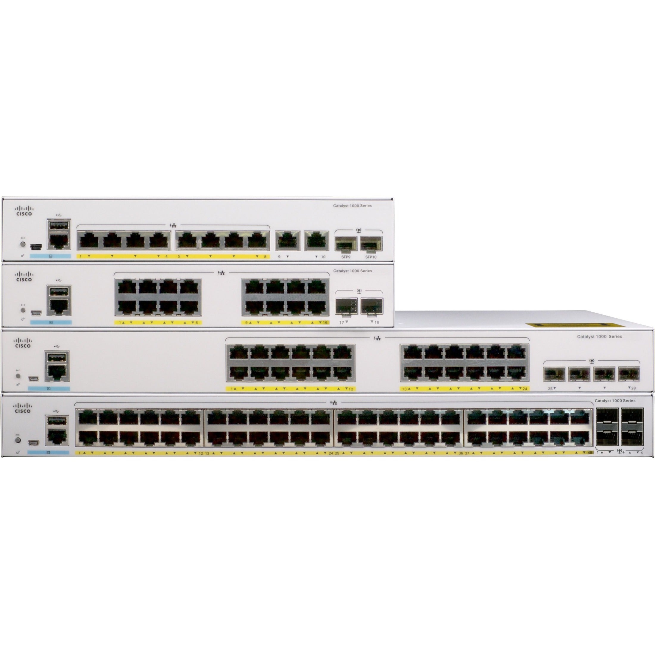 Cisco C1000-16P-E-2G-L Catalyst C1000-16P Ethernet Switch, 16 Gigabit Ethernet PoE+, 2 Gigabit Ethernet Uplink