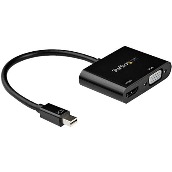 StarTech.com Mini DisplayPort to HDMI VGA Adapter - mDP 1.2 HBR2 to HDMI 2.0 4K 60Hz or VGA Video Monitor Converter - TB2 Compatible (MDP2VGAHD20) Main image