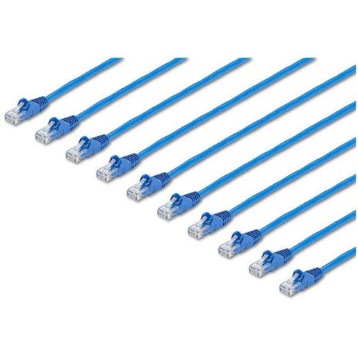StarTech.com 1 ft. CAT6 Cable - 10 Pack - BlueCAT6 Patch Cable - Snagless RJ45 Connectors - Category 6 Cable - 24 AWG (N6PATCH1BL10PK) (N6PATCH1BL10PK) Main image