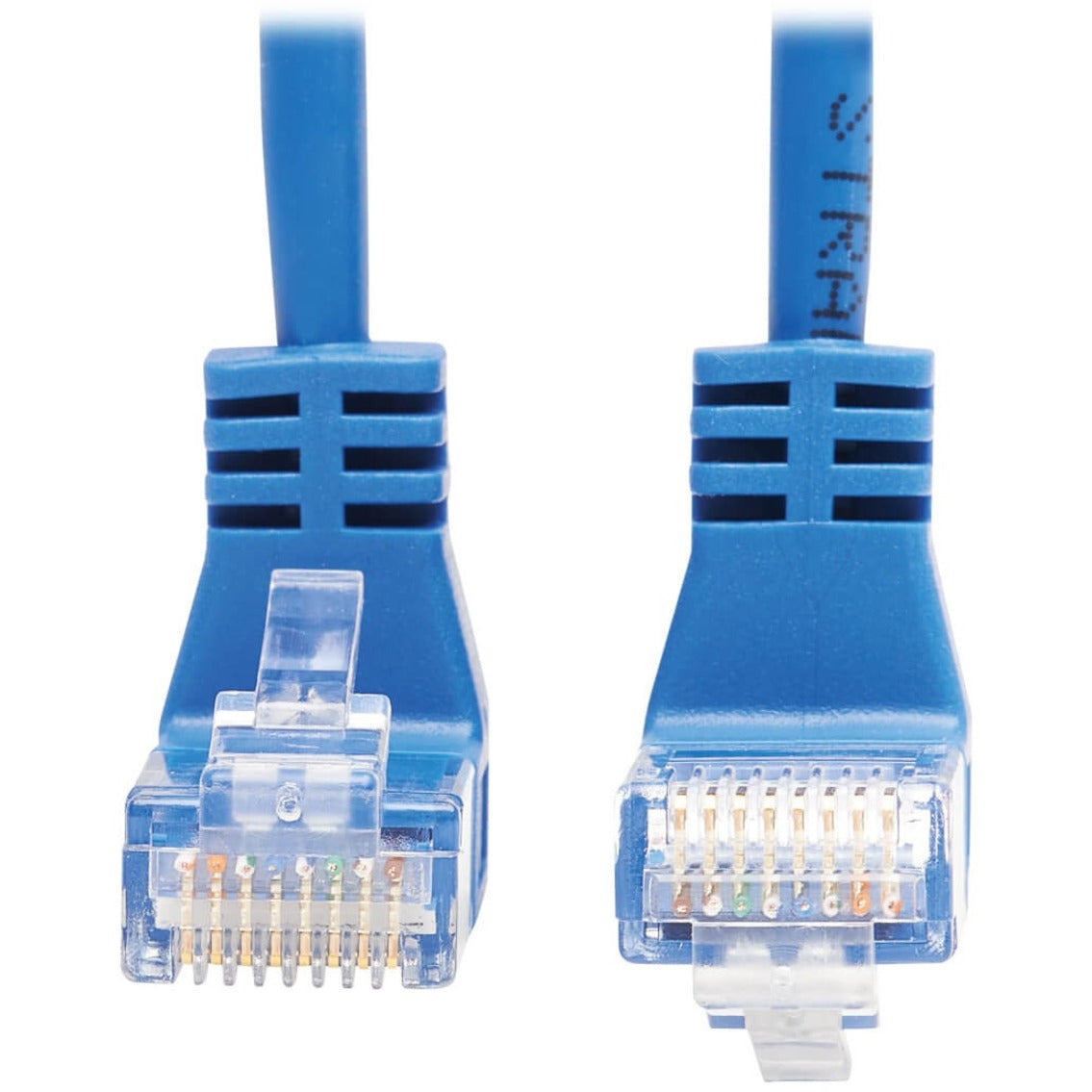 Tripp Lite Right Angle Cat6 Ethernet Cable - 15 Ft Blue Gigabit Network Patch Cable