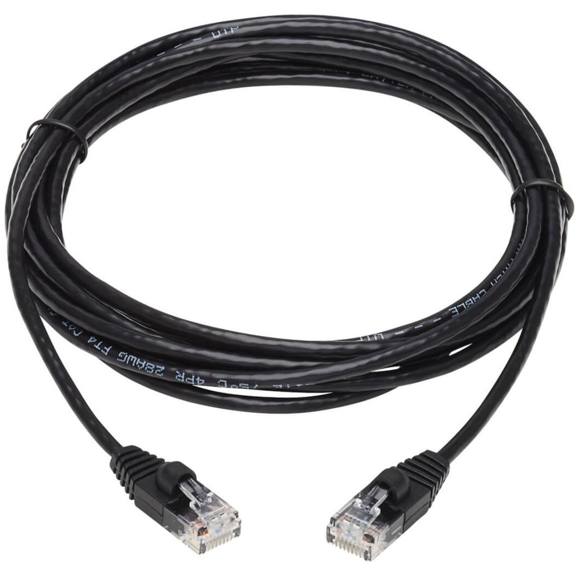 Tripp Lite N261-S10-BK Cat6a 10G Snagless Molded Slim UTP Network Patch Cable (M/M), Black, 10 ft.