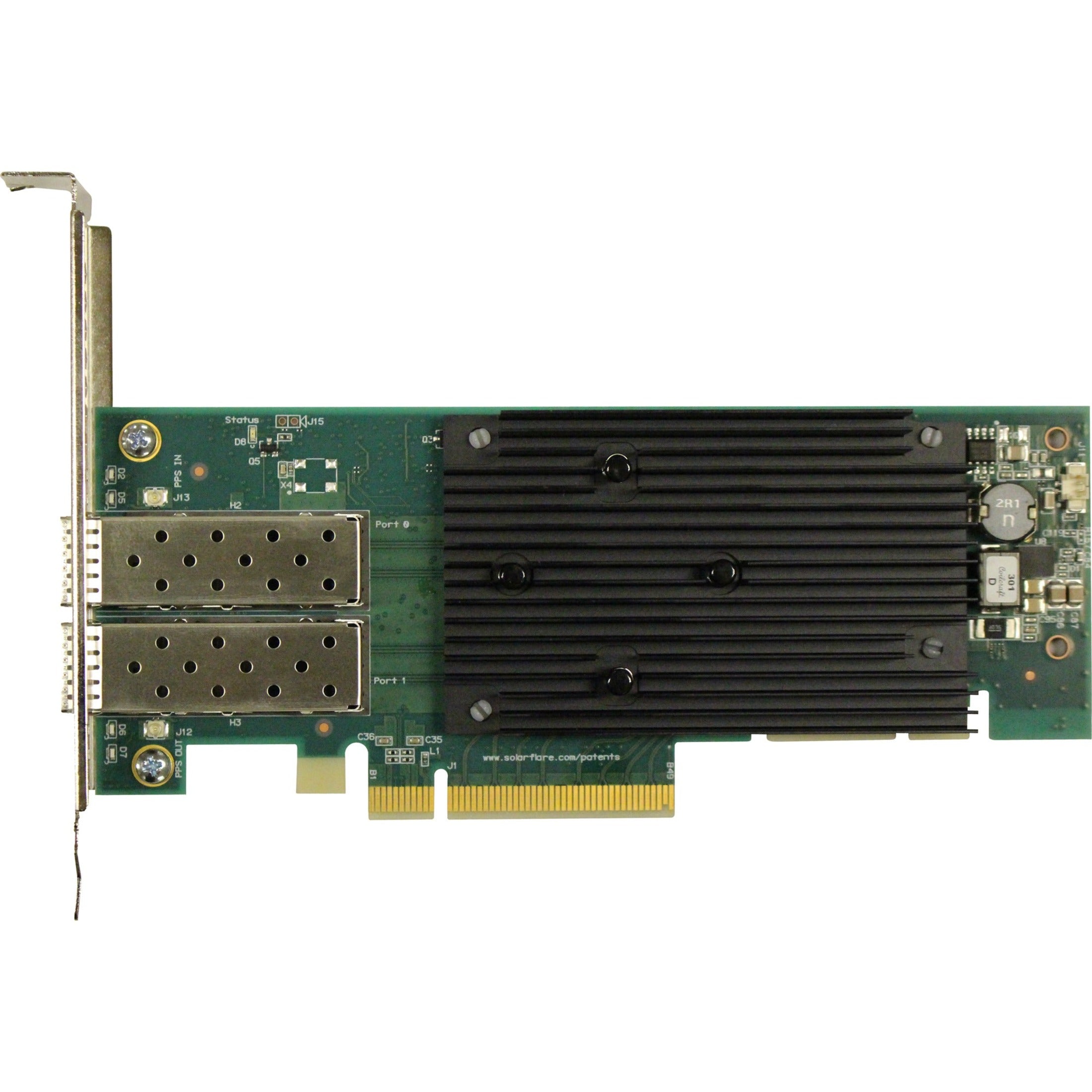 Solarflare X2522-25G-PLUS XtremeScale X2522 25Gigabit Ethernet Card, PCI Express 3.1 x8, 2 Ports, SFP28, Optical Fiber