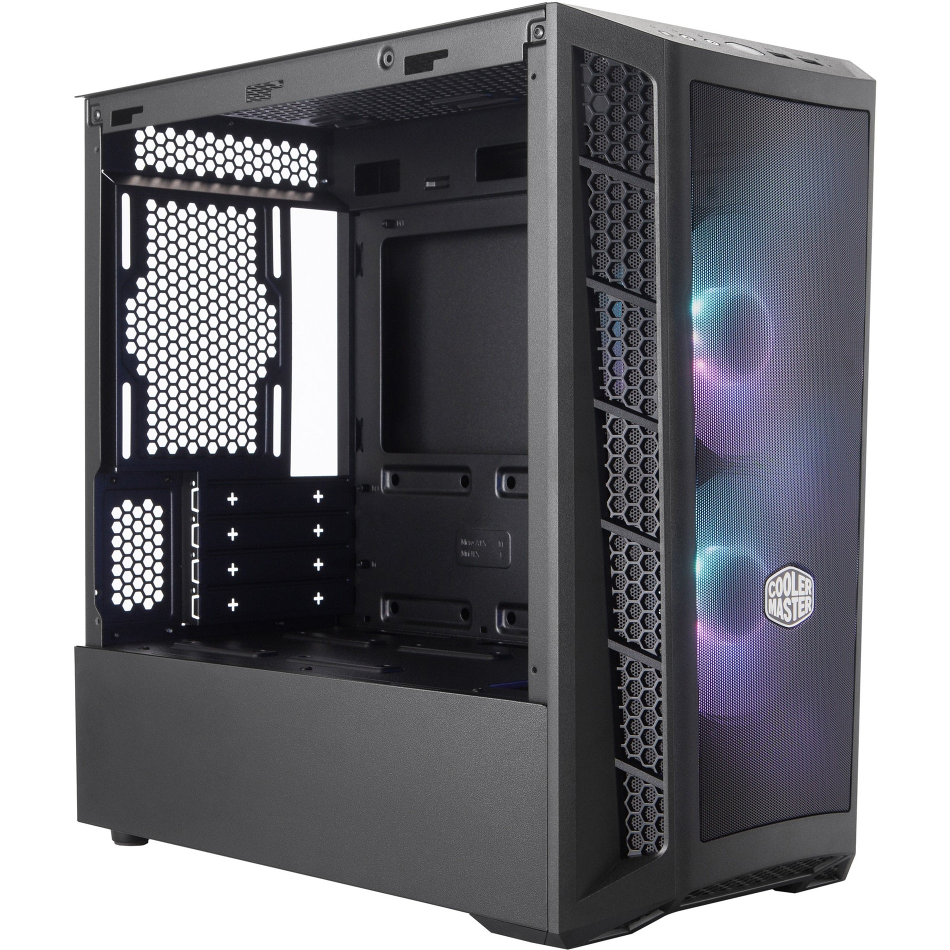 Cooler Master MCB-B311L-KGNN-S02 MasterBox MB311L ARGB Computer Case, Compact Mini-tower with Tempered Glass, Black