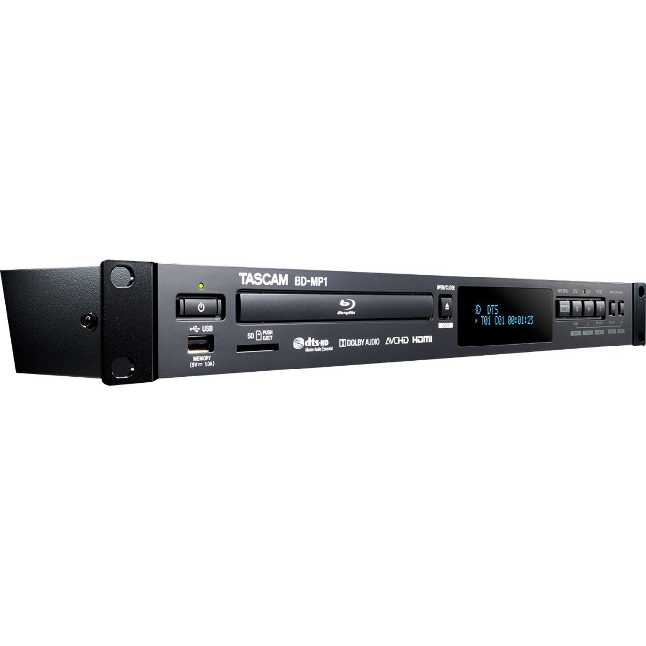 TASCAM BD-MP1 Professional Blu-ray Disc Player, 1080p, Black