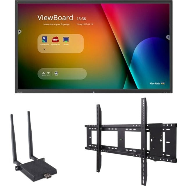 ViewSonic IFP9850-E1 98" ViewBoard 4K Interactive Display with WiFi Adapter and Fixed Wall Mount