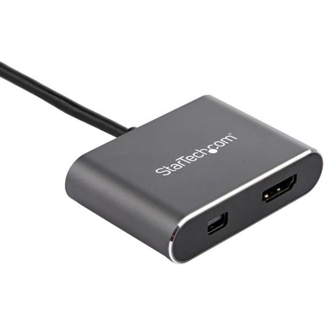StarTech.com CDP2HDMDP USB C Multiport Video Adapter - HDMI or Mini DisplayPort - 4K 60Hz - HDR, 2 in 1 USB Type C Adapter for HDMI or mDP