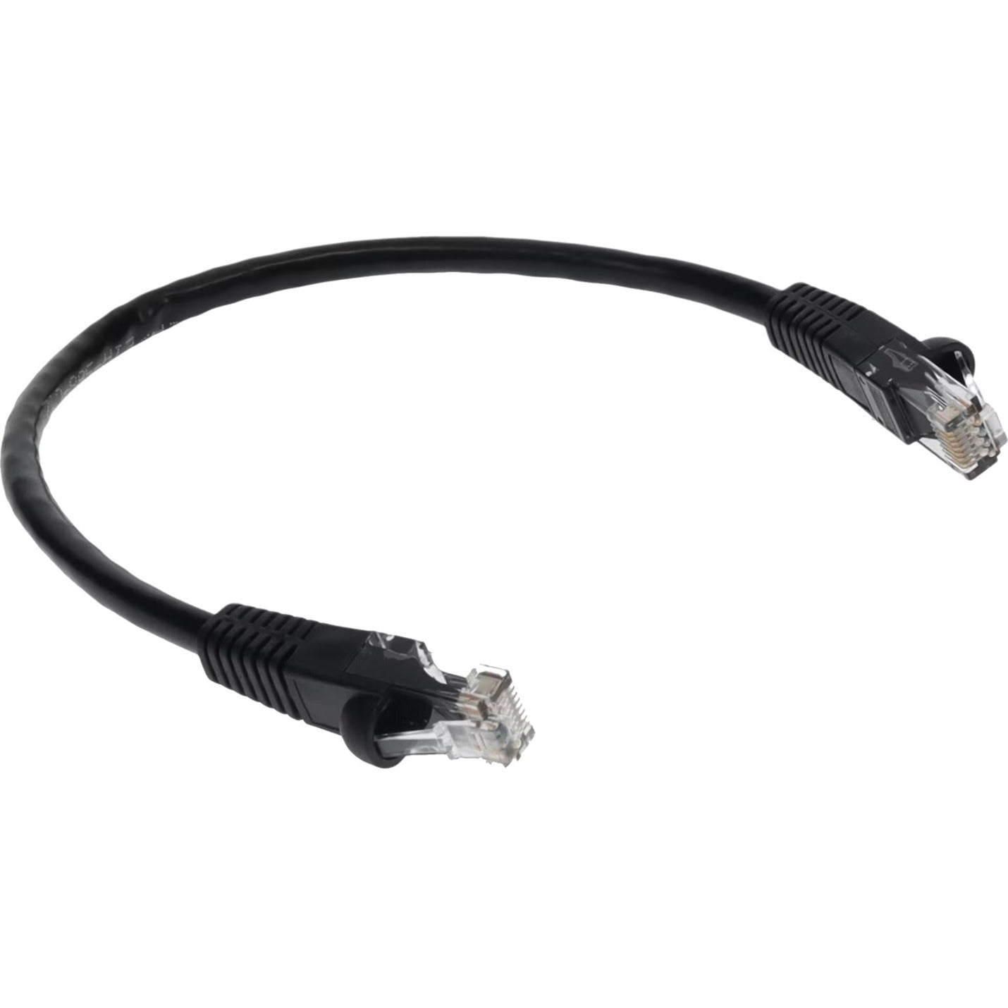 AddOn ADD-7FCAT6-BK 7ft RJ-45 (Male) to RJ-45 (Male) Straight Black Cat6 UTP PVC Copper Patch Cable Network Cable