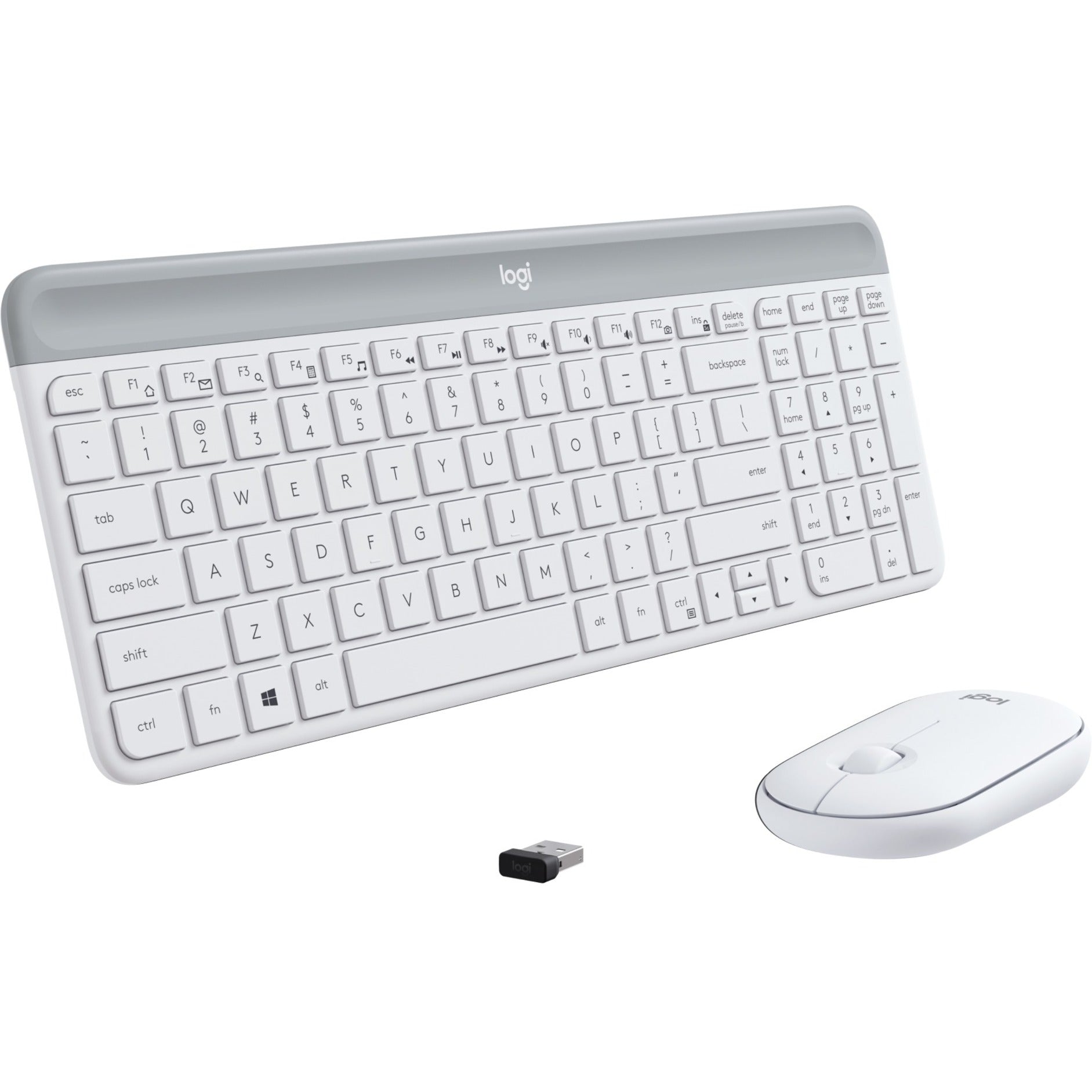 Logitech 920-009443 Slim Wireless Keyboard and Mouse Combo MK470, Ergonomic, RF Wireless, USB Interface