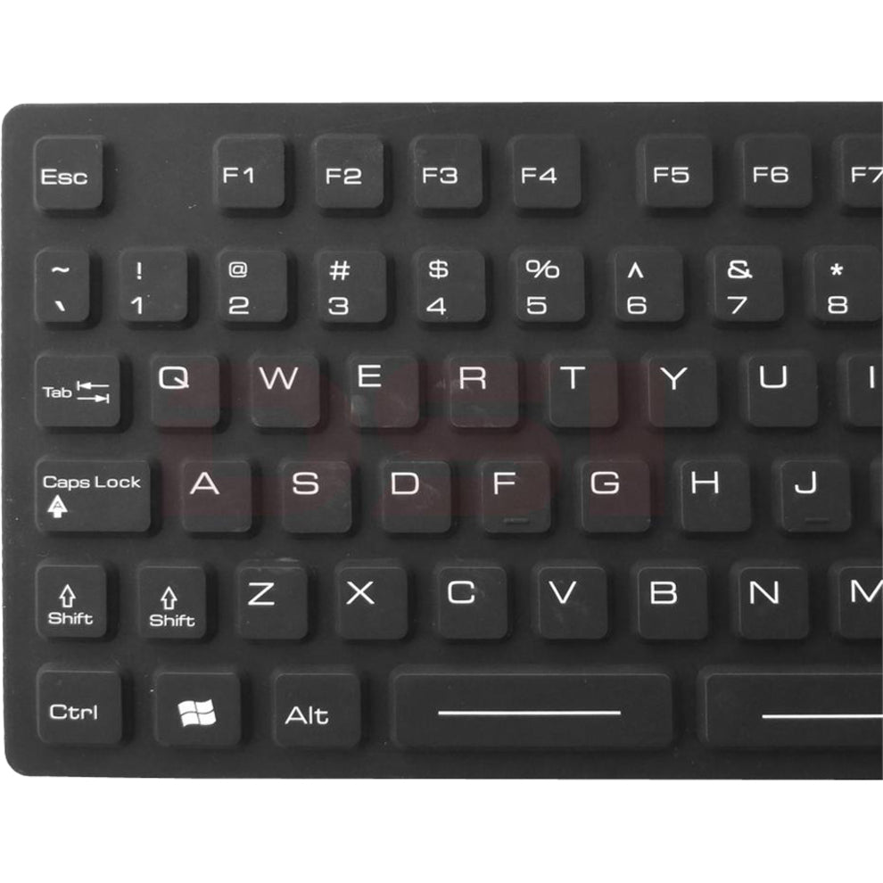 DSI KB-JH-IKB105 Waterproof Industrial USB Keyboard, 105 Key, Windows, Black